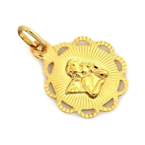 Lovrin Złoty komplet biżuterii 375 anioł chrzest komunia 3