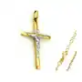 Złoty komplet biżuterii 375 krzyż Jezus chrzest komunia Sklep
