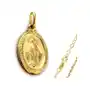 Złoty komplet biżuterii 375 szkaplerz chrzest komunia, LA479E, ZA1533B Sklep