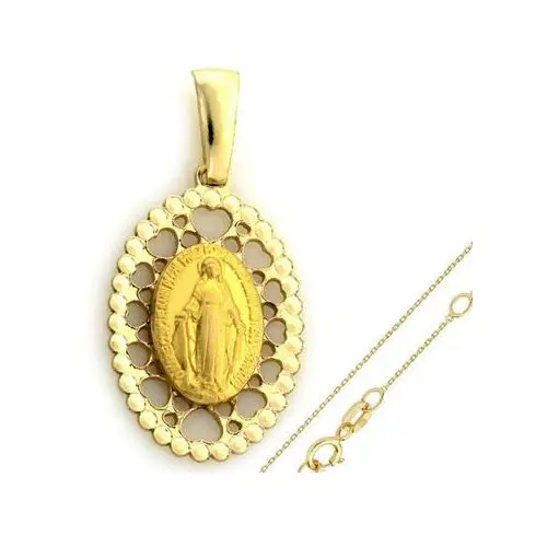 Lovrin Złoty komplet biżuterii 585 ażurowy na chrzest