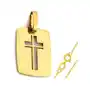 Złoty komplet biżuterii 585 blaszka krzyż chrzest komunia Lovrin Sklep