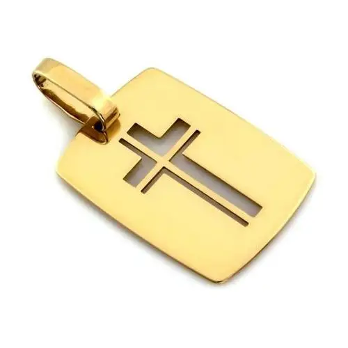 Złoty komplet biżuterii 585 blaszka krzyż chrzest komunia Lovrin 2