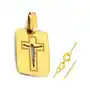 Złoty komplet biżuterii 585 blaszka krzyż z jezusem chrzest Sklep