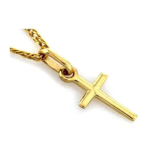 Złoty komplet biżuterii 585 delikatny krzyż chrzest Lovrin 2