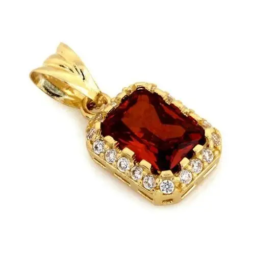 Złoty komplet biżuterii 585 elegancki prostokątne kamienie 4,22 g 2