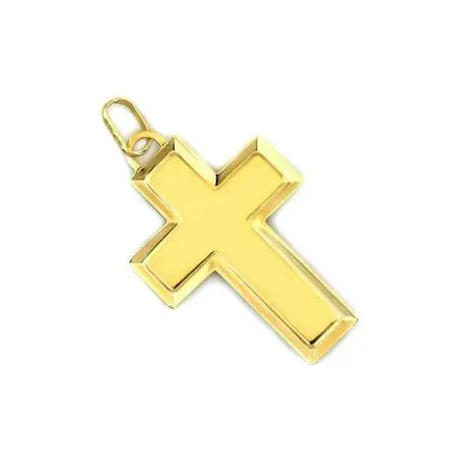 Złoty komplet biżuterii 585 krzyż chrzest komunia, kolor żółty 4