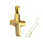 Złoty komplet biżuterii 585 krzyż cyrkonie chrzest Lovrin Sklep