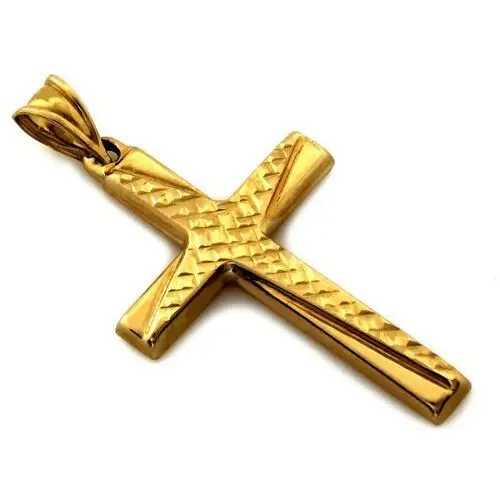Złoty komplet biżuterii 585 krzyż daimentowany chrzest, kolor żółty 5