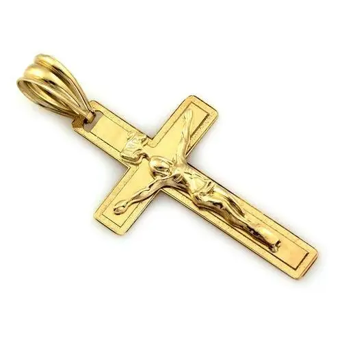 Złoty komplet biżuterii 585 krzyż z jezusem chrzest Lovrin 2