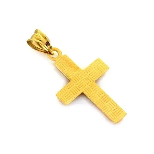 Złoty komplet biżuterii 585 krzyż z łańcuszkiem chrzest 4