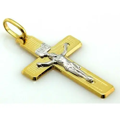 Złoty komplet biżuterii 585 krzyżyk chrzest 2