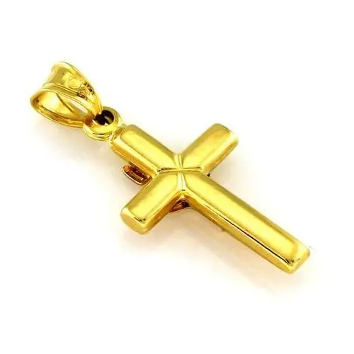 Złoty komplet biżuterii 585 krzyżyk chrzest komunia, kolor żółty 3