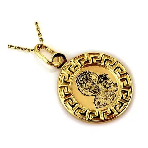 Złoty komplet biżuterii 585 Matka Boska chrzest Komunia, RU00203 40s(48 + 2), ZA2777A 3