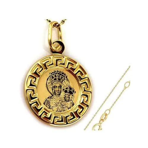 Złoty komplet biżuterii 585 Matka Boska chrzest Komunia, RU00203 40s(48 + 2), ZA2777A