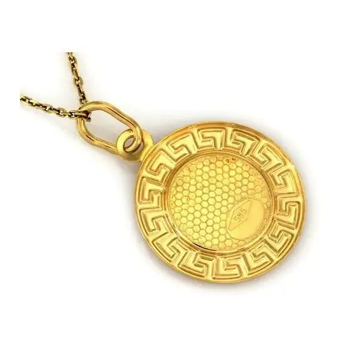 Złoty komplet biżuterii 585 Matka Boska chrzest Komunia, RU00203 40s(48 + 2), ZA2777A 5