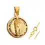Złoty komplet biżuterii 585 Matka Boska cyrkonie chrzest Sklep
