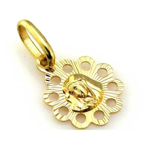 Złoty komplet biżuterii 585 matka boska kwiat chrzest Lovrin 3