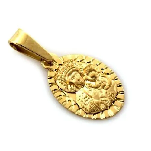 Złoty komplet biżuterii 585 medalik Matka Boska 5