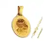 Złoty komplet biżuterii 585 medalik matka boska chrzest Lovrin Sklep