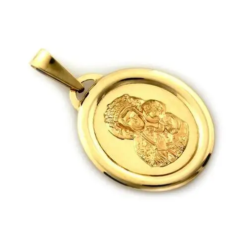 Złoty komplet biżuterii 585 owal na chrzest, RU00203 40s(48 + 2), ZA5990B 5