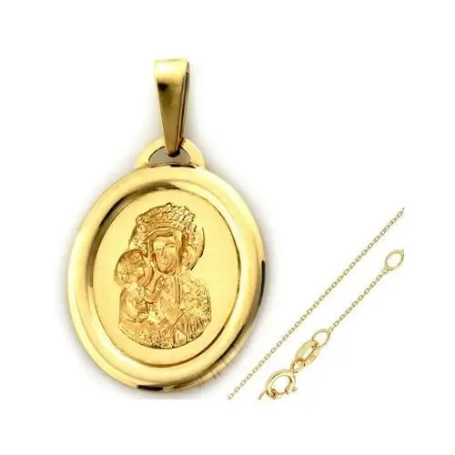 Złoty komplet biżuterii 585 owal na chrzest, RU00203 40s(48 + 2), ZA5990B
