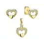 Lovrin Złoty komplet biżuterii 585 serce zdobione 1,7g Sklep
