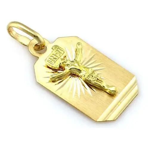 Złoty komplet biżuterii 585 z Jezusem chrzest 2