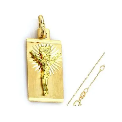 Lovrin Złoty komplet biżuterii 585 z jezusem chrzest