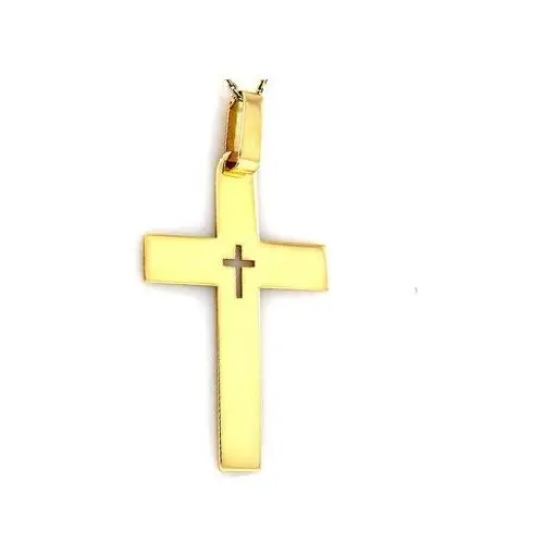 Złoty krzyż 333 blaszka z wyciętym krzyżem 8kt Lovrin
