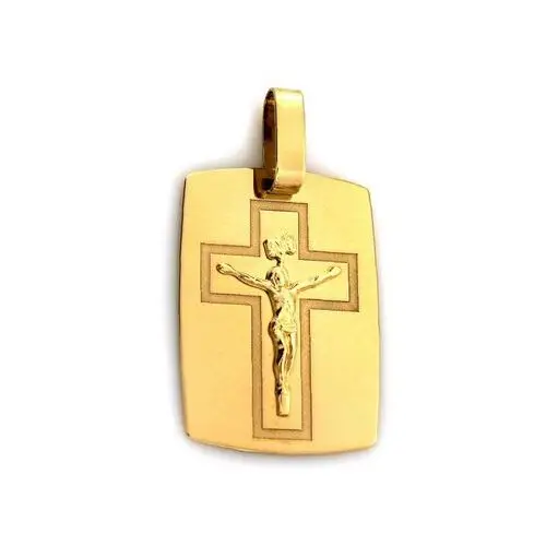Lovrin Złoty krzyż 585 blaszka z jezusem chrystusem 3,36 g