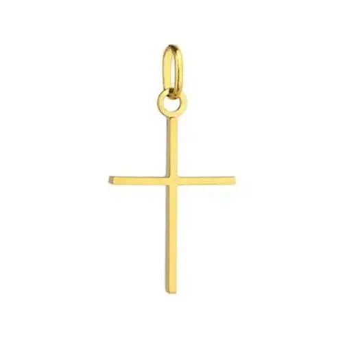 Lovrin Złoty krzyż 585 delikatnie diamentowany mały