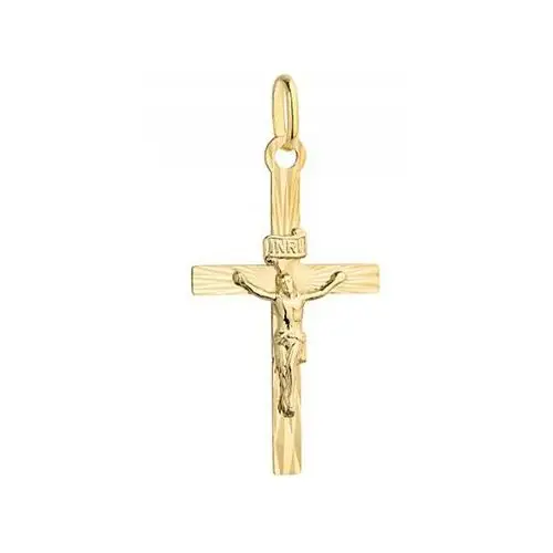 Złoty krzyż 585 DIAMENTOWANY JEZUS UKRZYŻOWANY, 4-15-C00053-2