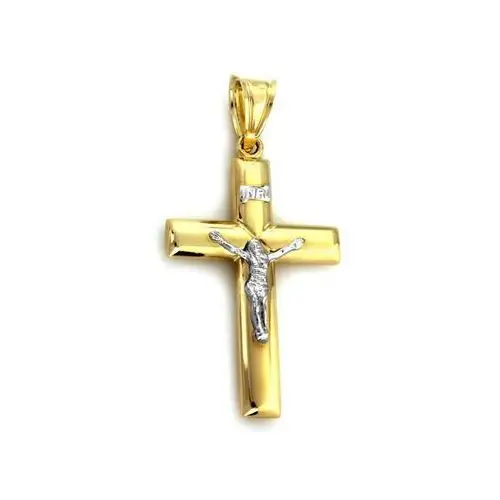 Złoty krzyż 585 DUŻY KRZYŻ Z BIAŁYM ZŁOTEM, ZA3399C