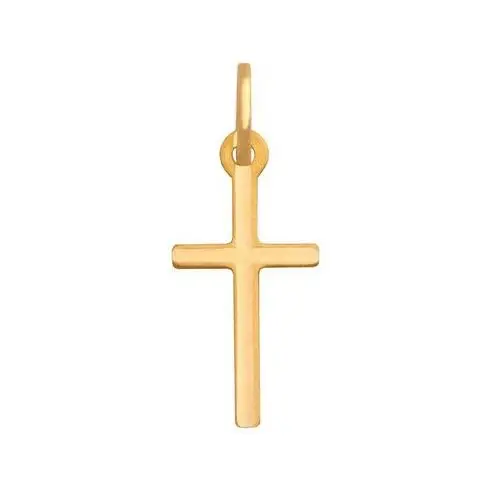 Złoty krzyż 585 gładki klasyczny Chrzest 0,32g, 24740