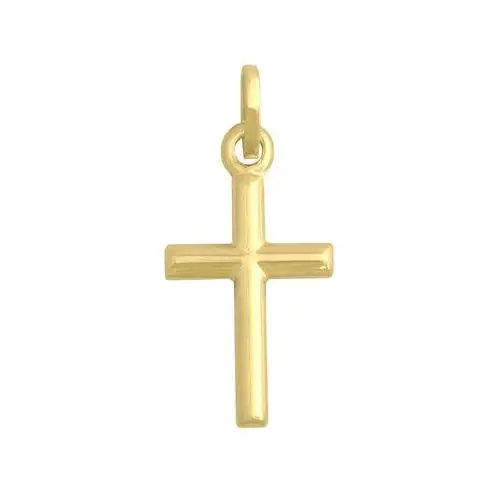 Złoty krzyż 585 gładki klasyczny chrzest 0,70g Lovrin