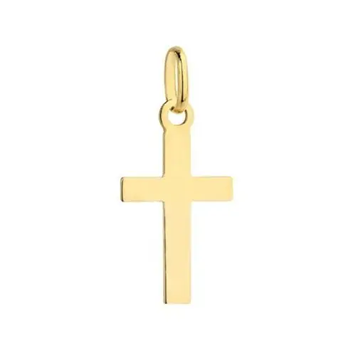 Złoty krzyż 585 gładki prosty krzyżyk, 4-15-C00051-2
