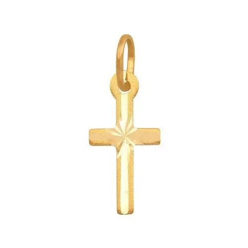 Lovrin Złoty krzyż 585 klasyczny gładki chrzest 0,30g