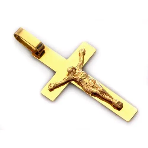 Złoty krzyż 585 krzyżyk z jezusem chrzest 2,75g Lovrin