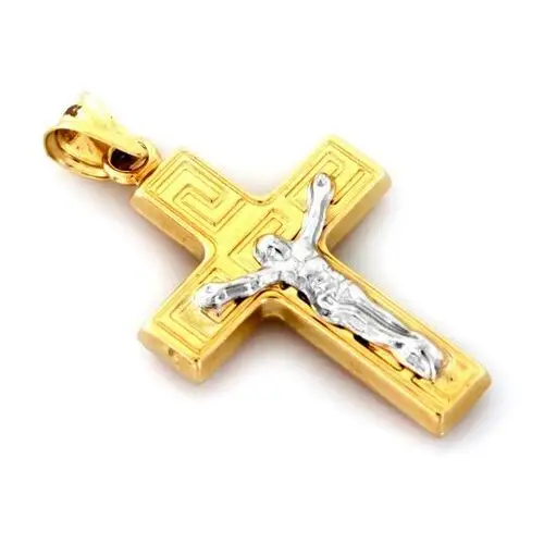 Złoty krzyż 585 Krzyżyk z Jezusem na Chrzest 1,75g, ZA6883