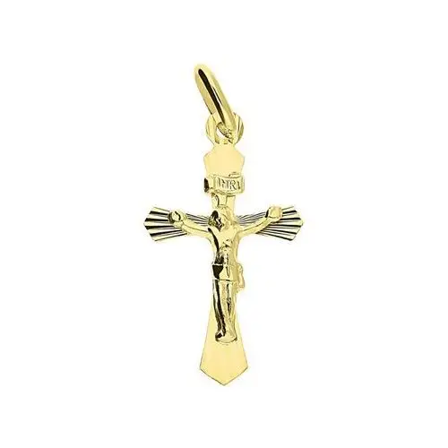 Lovrin Złoty krzyż 585 krzyżyk z wizerunkiem jezusa