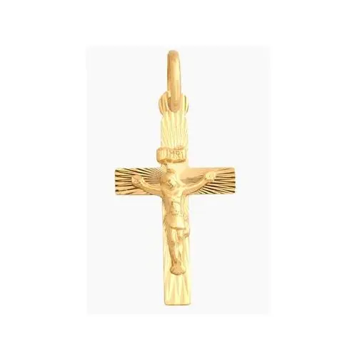 Złoty krzyż 585 krzyżyk z wizerunkiem jezusa Lovrin