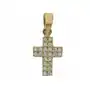 Złoty krzyż 585 krzyżyk zdobiony cyrkoniami Lovrin Sklep