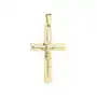 Złoty krzyż 585 wypukły z WIZERUNKIEM JEZUSA, 4-15-C00037-2 Sklep
