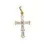 Lovrin Złoty krzyż 585 z białych cyrkonii komunia chrzest Sklep