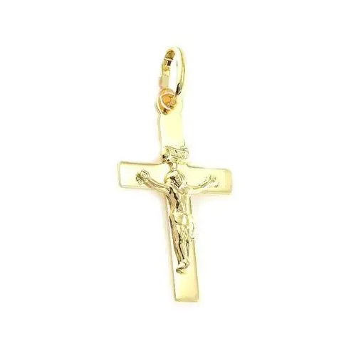 Złoty krzyż 585 z postacią jezusa jezus chrzest Lovrin