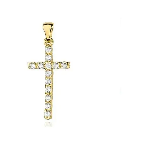 Lovrin Złoty krzyż 585 zdobiony diamentami