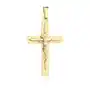 Złoty krzyż z wizerunkiem Jezusa wypukły, 4-15-C00060-2 Sklep