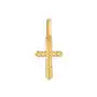 Złoty krzyżyk 585 zdobiony na chrzest komunię na prezent Sklep