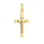 Złoty krzyżyk gładki z wizerunkiem jezusa mały Lovrin Sklep