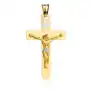 Złoty krzyżyk z wizerunkiem jezusa duży dwukolorowy Lovrin Sklep